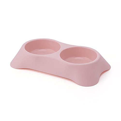 Näpfe Für Hunde Katzenschüssel Futterstation Hund Pet Plastic Double Bowl Hundenapf Pet Bowl Bowl Katzenfutter Utensil Small Pink von ZNYLX