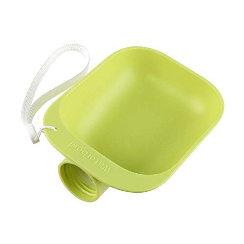 Napf Für Katzen Und Hunde Haustier Wasserspender Tragbare Outdoor Reisehunde Trinkflasche Feeder Bowl Green von ZNYLX