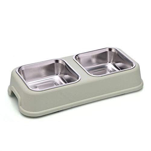 Personalisiert Hundenapf Futterstation Hundedelstahl Doppel Hundenäpfe Pet Feeder Futter Und Trinkwasser Welpenschale Für Katzenhunde Grün von ZNYLX