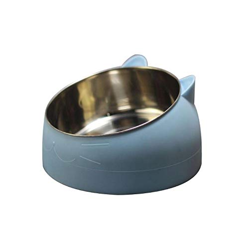 Personalisiert Hundenapf Futterstation Hundedelstahl Futternäpfe Schutz Halswirbel 15 Grad Schrägmund Haustier Hundenapf Wasserzufuhr Dish Blue von ZNYLX