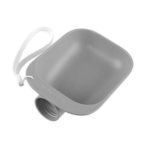 Personalisiert Hundenapf Futterstation Hundhaustier Wasserspender Tragbare Outdoor Reisehunde Trinkflasche Feeder Bowl Grey von ZNYLX