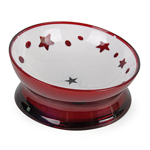 Personalisiert Hundenapf Futterstation Hundpet Cat Tilted Bowl Wasserspender Food Drink Dish Feeder Für Katzen Und Kleine Hunde Rot von ZNYLX