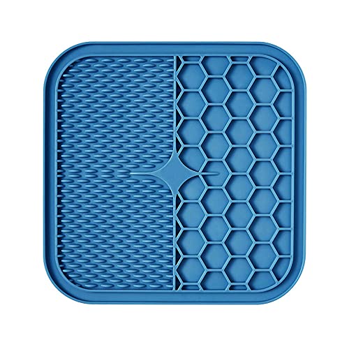 Personalisiert Hundenapf Hundenapf Pet Lick Pad Silikon Tiernahrung Utensilien Sauger Lick Pad Slow Food Pad Anti Erstickungs Slow Food Bowl Hund Lick Pad Large Blue von ZNYLX