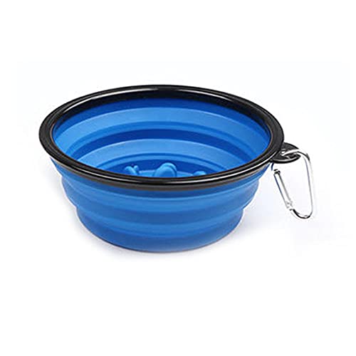 Personalisiert Hundenapf Hundenapf Silikon Haustier Slow Food Bowl Katzen Und Hundefütterungsschüssel Slow Food Tragbar Faltbar Anti Erstickungs Feeder Blau von ZNYLX