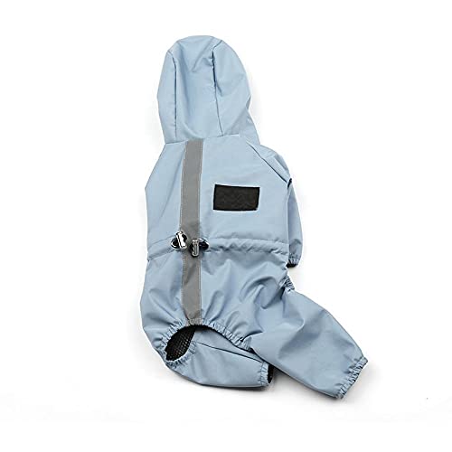 Regenjacken Für Hunde Hunde Regenjacke Wasserdicht Blaue Hundebekleidung Jacke Wasserdichtes Mesh Atmungsaktives Schweißabsorbierendes Reflektierendes Hunderegenmantel M von ZNYLX