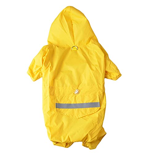 Regenjacken Für Hunde Hunde Regenjacke Wasserdicht Gelber Hunderegenmantel Reflektierende Haustierkleidung Hundebekleidung wasserdichte Overall Jacke XL von ZNYLX