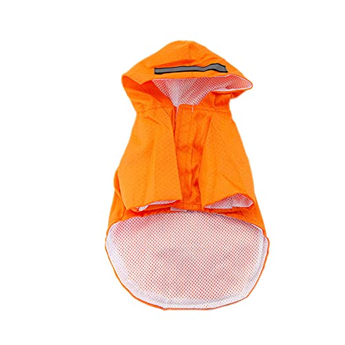 Regenjacken Für Hunde Hunde Regenjacke Wasserdicht Orange Haustierkleidung Regenmäntel Mit Kapuze Reflektierende Streifen Hunde Regenmäntel wasserdichte Outdoor Atmungsaktive Jacken L von ZNYLX