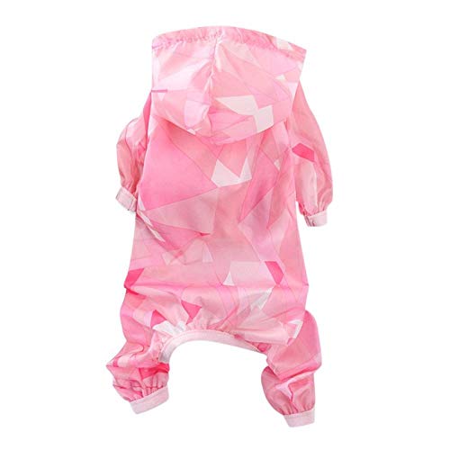 Regenjacken Für Hunde Hunde Regenjacke Wasserdicht Rosa Hunde Regenmäntel Mäntel Jacken Für Kleine Hunde Mit Großer Aufbewahrungstasche Sportliche wasserdichte Elastische Ärmel Hundebekleidung L von ZNYLX