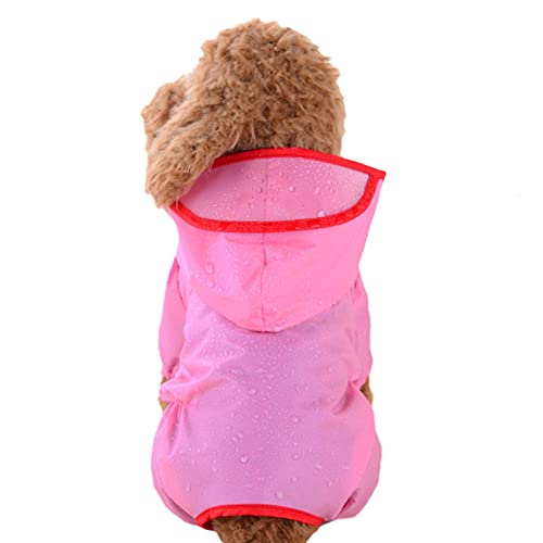 Regenjacken Für Hunde Hunde Regenjacke Wasserdicht Rosa Wasserdichter Hunderegenmantel Kleidung Welpen Regenmantel Jacke Mit Hut Hund Regenmantel Für Kleine Hunde XL von ZNYLX