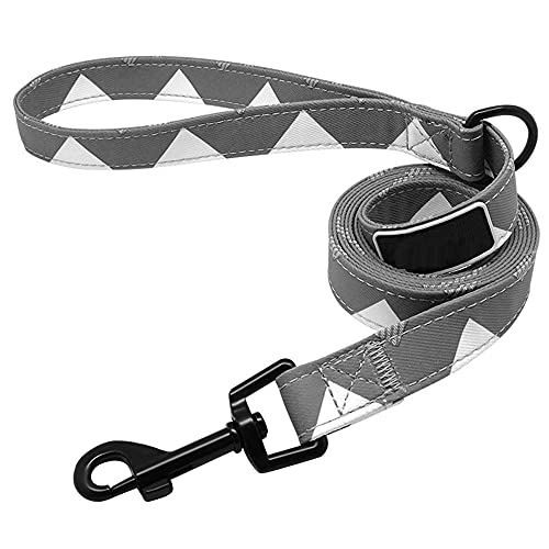 Starke Hundeleine Grau Heavy Duty Hundeleine Seil Nylon Bedruckt Haustier Hunde Walking Leine 120Cm Für Kleine Mittelgroße Hunde Katze von ZNYLX