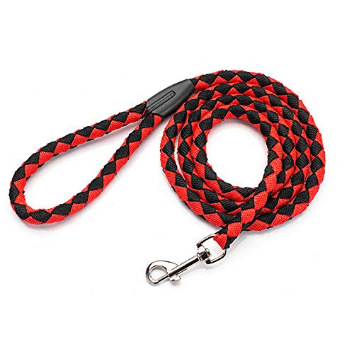 Starke Hundeleine Nylon Hundeleinen Für Kleine Mittelgroße Hunde Haltbar Starkes Haustier Walking Training Leine Katzen Hundegeschirr Rot von ZNYLX