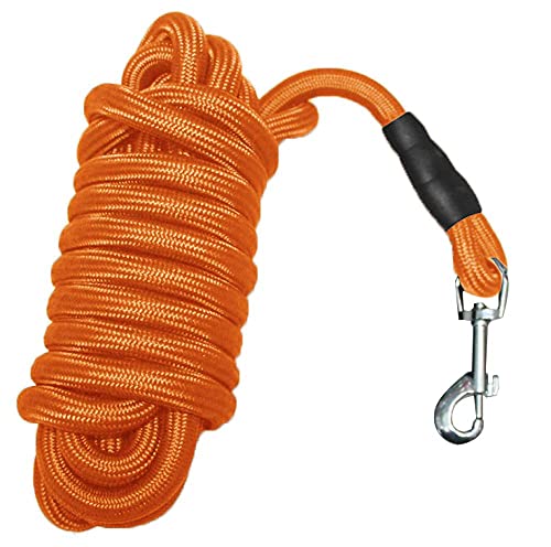 Starke Hundeleine Orange 5M 10M 15M Hundeleine Nylon Langes Tracking Rundseil Outdoor Walking Training Pet Lead Leashes S von ZNYLX