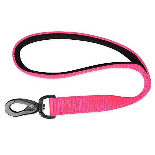 Starke Hundeleine Rosa Kurze Hundeleine Nylon Walking Trainingsleinen Gepolsterter Kurzer Hundeleinengürtel Für Große Und Mittelgroße Hunde von ZNYLX