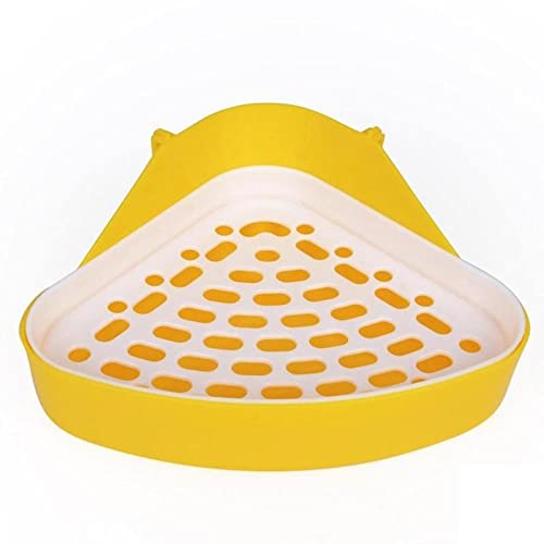 ZNYLX Hamster Badezimmer 1Pc Kleines Haustier Hamstertoilette Mit Haken Toilette Schweine Gelb von ZNYLX