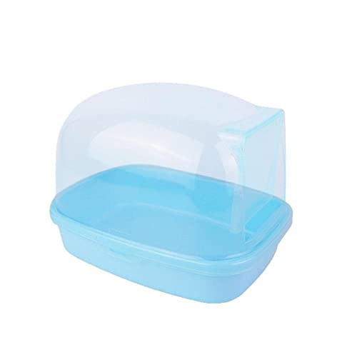 ZNYLX Hamster Badezimmer Haustier Hamster Bad Chinchilla Haustier Staub Sand Badezimmer Duschraum Toilette Hamster Sand Badezimmer Toilette Blau von ZNYLX