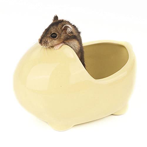 ZNYLX Hamster Badezimmer Niedliche Keramik Haustier Hamster Chinchilla Badewanne Badehaus Kleine Maus Badezimmer Sand Bad Becken Spielzeug Käfig Dekor von ZNYLX