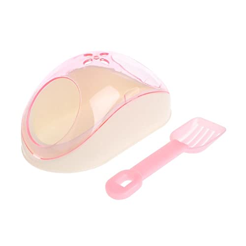 ZNYLX Hamster Badezimmer Pet Bath Supplies Hamster Mäuse Ratte Kunststoff Badezimmer Käfig Box Spielzeug Toilette Mit Sandschaufel Rosa von ZNYLX