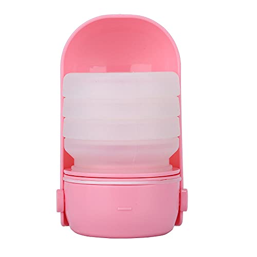 ZNYLX Haustier Katze Travel Trinkflasche Hundetrinkflasche Für Unterwegs 300 Ml Pink Tragbare Hund Wasserflasche Faltbare Haustiere Outdoor Travel Trinken Hundenäpfe Trinkschale von ZNYLX