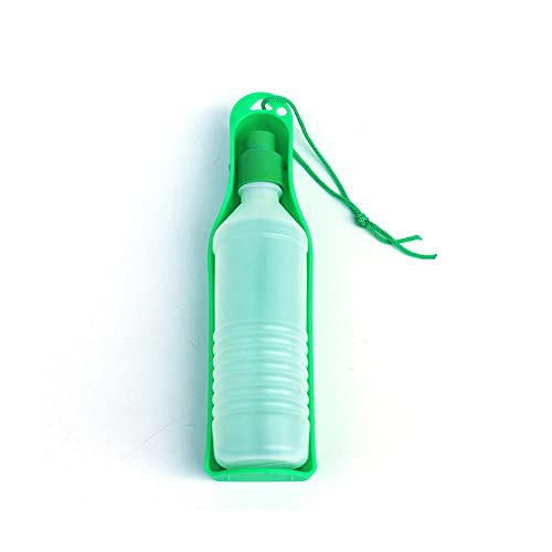 ZNYLX Haustier Katze Travel Trinkflasche Hundetrinkflasche Für Unterwegs Green Pet Dog Wasserflasche Tragbare Wasserflasche Haustiere Outdoor Travel Trinkwasserzufuhr Schüssel Faltbar 250Ml von ZNYLX