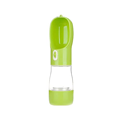 ZNYLX Hund Katze On Tour Wasser Flasche Green Dog Wasserflasche Feeder Bowl Tragbare Wasserflasche Haustiere Outdoor Travel Trinken Hund Wasserschale von ZNYLX