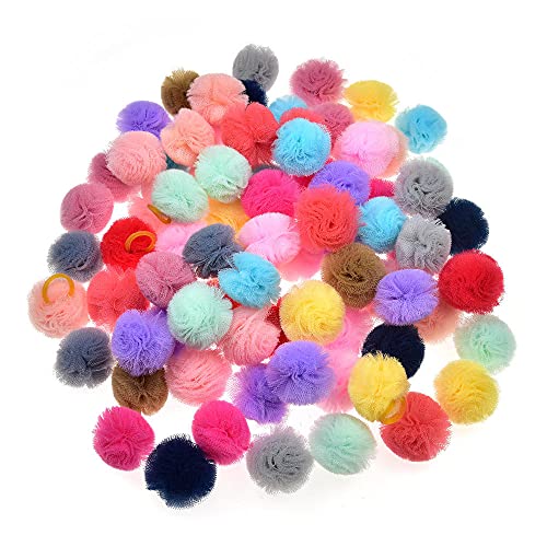 ZNYLX Hundehaarschleifen Katze Haarspangen 50 Stück Pet Dog Hair Zubehör Samll Hund Puppy Cat Hair Bows Round Bows Gummibänder Pet Grooming Produkte von ZNYLX