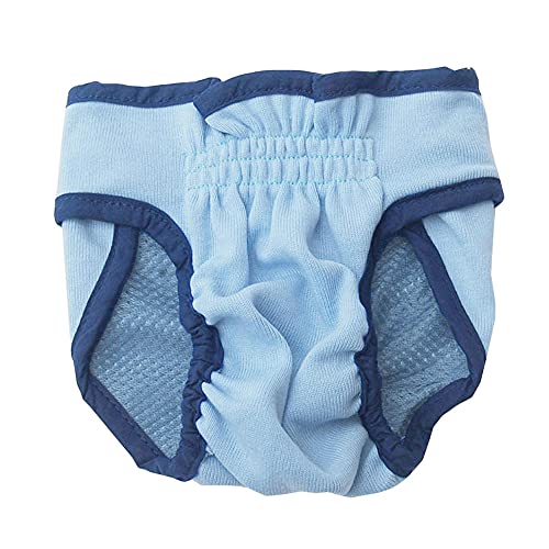 ZNYLX Hundewindeln Für Hündinnen Wiederverwendbare Hundewindeln Blue Washable Female Pet Puppy Dog Shorts Damenhose Windelunterwäsche Physiological Panties S von ZNYLX