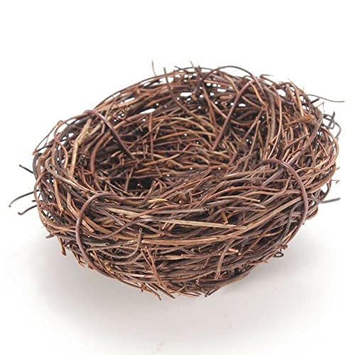 ZNYLX Nest Für Vögel 6Cm 12Cm Rattan Vogelnest Vogelei Dekor Prop Künstliche Nest Für Garten Ornament Handwerk Vine Supplies L von ZNYLX