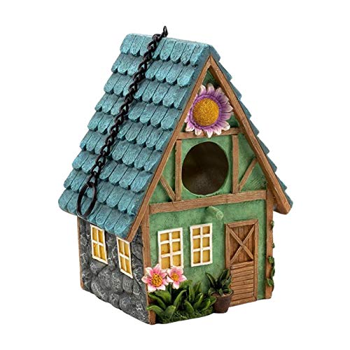 ZNYLX Vogelnest Vogelhaus Bunte Vogelhaus Garten Cottages Vogelhaus Dekorativer Nistkasten Im Freien Für Kleine Vögel von ZNYLX