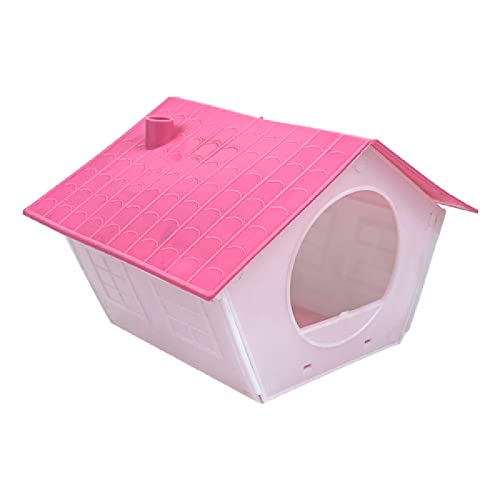 ZNYLX Vogelnest Vogelhaus Vogelkäfig Dekoration Kunststoff Vogelnest Papageienkäfig Box Vogelhaus Papagei Schlafzimmer Dekorative Lieferungen Für Porrots Pink von ZNYLX