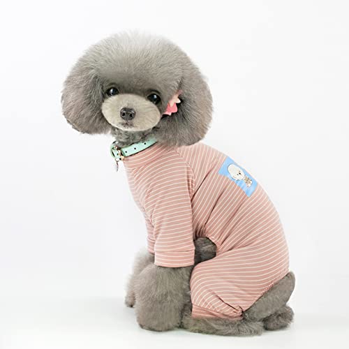 ZNZT Hundekleidung Haustier-Hundekleidung, Weicher Welpen-Gestreifter Pullover, Welpen, Bedruckt, Heimkleidung, Haustier-Pyjama, Teddybär, Bomei, Vierbeiniger, Langärmliger Mantel von ZNZT