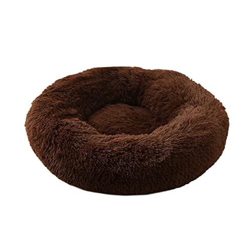 Beruhigendes rundes Hundebett, flauschig, gemütlich, Kunstfell, Haustierbett, Kuschelhütte, Donut-Hundebett mit rutschfester Unterseite, waschbar, für kleine, mittelgroße und große Katzen/Hunde – Ø 110 cm, Kaffee Beruhigendes rundes Hundebett, flauschig, gemütlich, Kunstfell, Haustierbett, Kuschelhütte, Donut-Hundebett mit rutschfester Unterseite, waschbar, für kleine, mittelgroße und große Katzen/Hunde – Ø 110 cm, Kaffee von ZOCIS