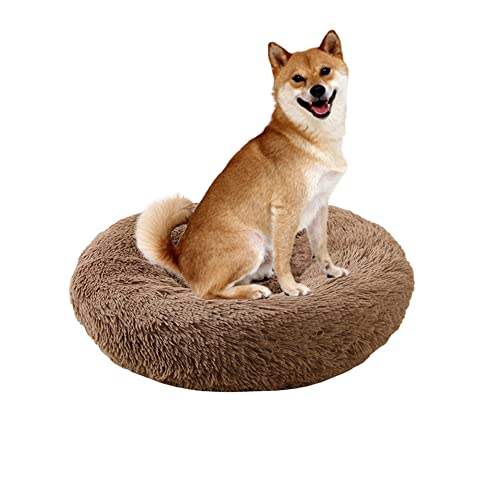 ZOCIS Donut Haustierbett, rundes Fell-Hundebett, extra groß, waschbar, für Welpen, Katzen, beruhigendes Hundebett mit rutschfester Unterseite, Anti-Angst, weiches Kuschelkissen, Hundematte, 160 cm, von ZOCIS