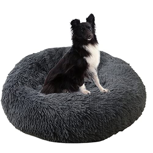 Großes Donut-Hundebett, Plüsch-Haustierbett, rutschfeste Unterseite, dicke runde Hundesofa, beruhigende Angstlinderung, verbessertes Schlafen, Welpenbett, Kuschelbett, Hundebett, waschbar, Ø 130 cm, Großes Donut-Hundebett, Plüsch-Haustierbett, rutschfeste Unterseite, dicke runde Hundesofa, beruhigende Angstlinderung, verbessertes Schlafen, Welpenbett, Kuschelbett, Hundebett, waschbar, Ø 130 cm, von ZOCIS