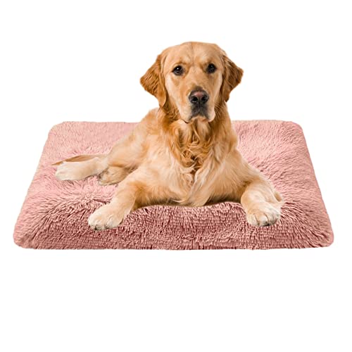 Hundekäfig-Matratze, langes Plüsch-Hundebett, Kissen mit rutschfester Rückseite, Welpenmatte, Kissen, waschbares Katzenbett, Haustier-Hundekäfig-Matratze für mittelgroße große Haustiere, L-140 x 110 von ZOCIS