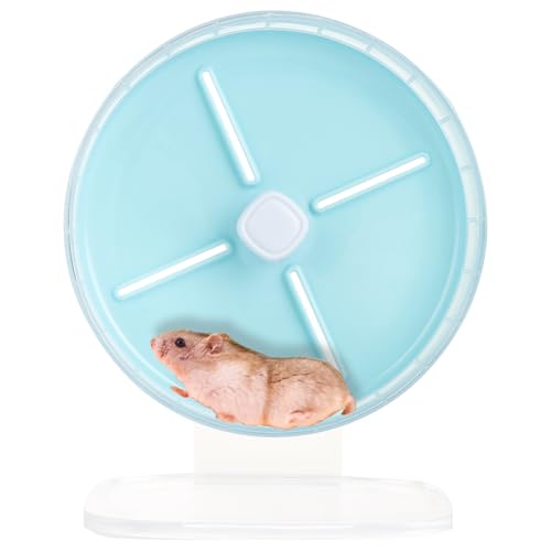 ZOFUN Hamsterrad, 20 cm kleine Haustiere Laufrad mit verstellbarem Ständer, Dual-Lager, leises Hamsterrad, breiteres Laufrad für Chinchilla, Rennmäuse, Mäuse, Zwergsyrische Hamster von ZOFUN