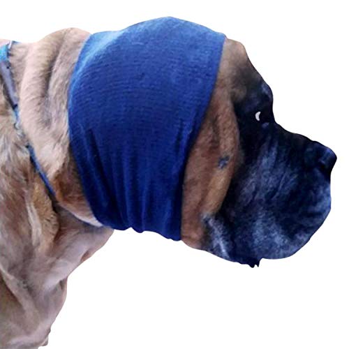 Happy Hoodie Large, Navy Blau für Big Hunde Wie Hirten, Goldens, Chow, Malamutes, Pit Bulls, Hilft Calm, Komfort und schützen Ihren Hund von ZONI PETS