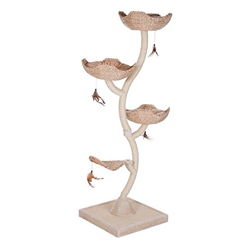 zooplus Kratzbaum Cat´s Flower XXL | 3 Schlafkörbe mit Wendekissen | Höhe: ca. 183 cm von ZOOPLUS