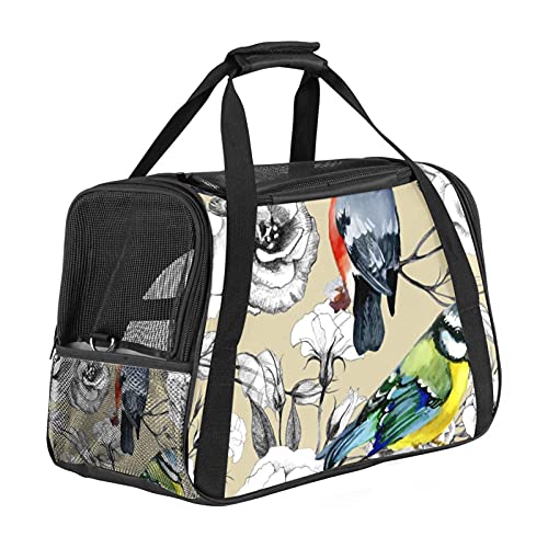 Tragbare Haustier-Reisetasche, von Fluggesellschaften zugelassene Duffle-Tasche für Katzen, Hunde, Kaninchen mit weichen Seiten, Bullfinch, Meisen, Vögel von ZORE_FINE5