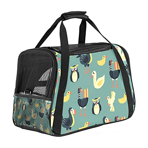 Tragbare Haustier-Reisetasche, von Fluggesellschaften zugelassene Duffle-Taschen für Katzen, Hunde, Kaninchen mit weichen Seiten, Tier-Eule, Vogel-Aufdruck von ZORE_FINE5