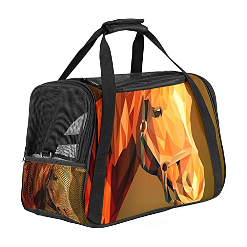 Tragbare Haustier-Reisetasche, von Fluggesellschaften zugelassene Duffle-Taschen für Katzen, Hunde, Kaninchen mit weichen Seiten, abstraktes Muster, Druck von ZORE_FINE5