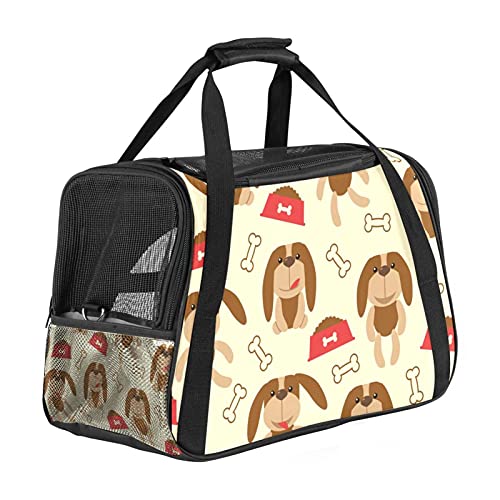 Tragbare Haustier-Reisetasche, von Fluggesellschaften zugelassene Duffle-Taschen für Katzen, Hunde, Kaninchen mit weichen Seiten, niedlicher kleiner Hundeknochen, Hundefutter-Aufdruck von ZORE_FINE5