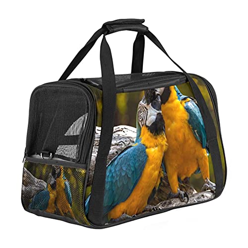 Tragbare Haustier-Reisetasche, von Fluggesellschaften zugelassene Seesack für Katzen, Hunde, Kaninchen mit weichen Seiten, Papageien, Vögel, Liebespaar-Druck von ZORE_FINE5