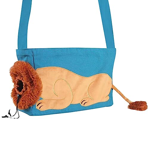 Faltbare Transportbox für Haustiere - Atmungsaktive tragbare Katzentasche mit Cartoon-Löwen-Tragetasche,Canvas-Haustierzubehör, Hundetasche, faltbar, für Katzenausflüge, Haustierbesitzer, Hunde, Zorq von ZORQ