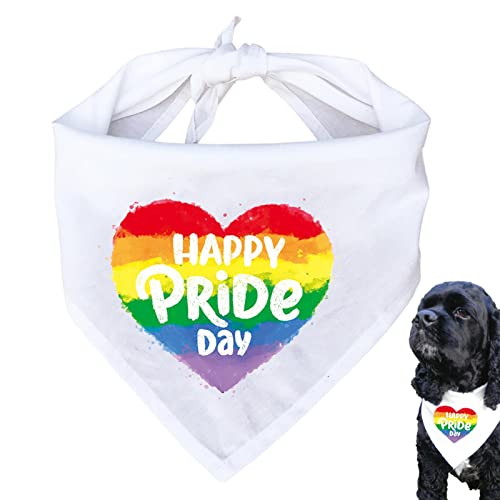 Hunde-Lätzchen in Regenbogenfarben, Regenbogen-Bandanas, Lätzchen für Hunde, tragbar, dreieckig, wendbar, weiches Dreiecks-Hunde-Lätzchen, Dekorationszubehör für kleine, mittelgroße und große von ZORQ