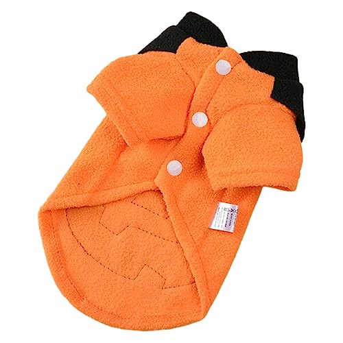 Hundekostüm Kürbis | Niedliches Halloween-Kürbis-Hundekostüm | Welpen-Kapuzenpullover Haustiermantel Halloween-Kleidung, bequemer atmungsaktiver weicher Tier-Overall Outfit, Haustier-Halloween-Kostüme von ZORQ