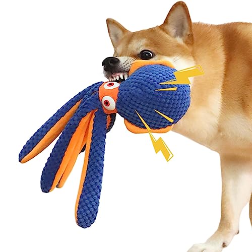 ZORQ Oktopus-Hundespielzeug | Haustier-Katzen-Hunde-Plüschtierzubehör Plüsch,Interaktives Plüsch-Kauspielzeug zum Zahnen für Hunde, Outdoor-Welpenspielzeug, interaktives Plüschspielzeug von ZORQ