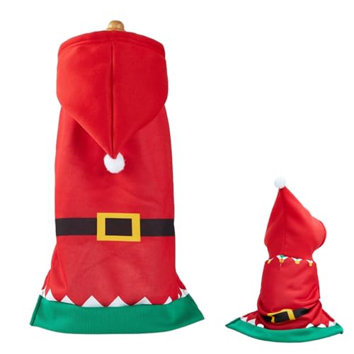ZORQ Weihnachts-Hundekleidung | Weihnachtsmädchen-Hundeoutfits - Rock, Thermo-Hemd, Mantel, Weihnachts- und Feiertagsbekleidung von ZORQ