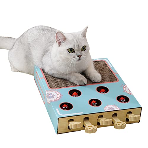 ZORZA Katzenspielzeug, Whack-a-Mole Katzenspielzeug und 3-in-1 Kratzpad aus Wellpappe, Katzenspielzeug, lindert Langeweile von ZORZA