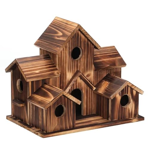 Holz Kolibri Nest Outdoor Hängende Futterstation Garten Hof Dekoration Villa Verschleißfester Anhänger Wasserdicht von ZOUBAOQ