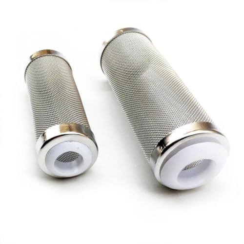 ZOUBAOQ 2 Stück Edelstahl Aquarium Filter Ansaugschutz Fisch Tank Mesh Netz Sieb Aquarium Mesh Filter Protector Guard mit Filterschwamm für Zucht Fisch Garnelen Tank von ZOUBAOQ